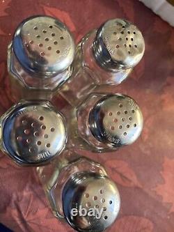 24 Vintage 60's70's Glass Salt Pepper Shakers Post House Restaurant OH ShipsFree