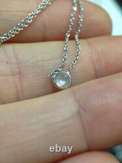 25CT Round Salt and Pepper Rose Cut Diamond 14K White Gold Necklace