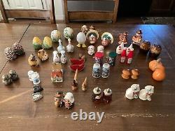 28 piece salt pepper shaker collection from used to new and some vintage to new