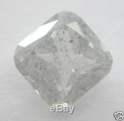 3.02Cts Natural White Galaxy/Salt & Pepper Cushion Shape Rose Cut Diamond