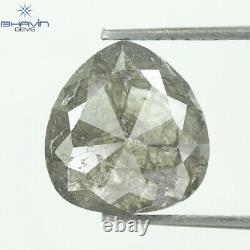 3.37 CT Natural loose Pear Gray Salt And pepper I3 Clarity diamond For N17-20