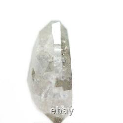 3.41 Carat Natural Diamond Pear Rose Cut Gray Salt And Pepper Loose Diamond