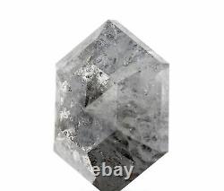 3.63ct Hexagon Rose Cut Salt and Pepper Diamond