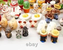 35 Sets of Collectible Salt & Pepper Shakers Ceramic, Advertisement, Japanese +