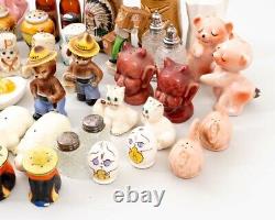 35 Sets of Collectible Salt & Pepper Shakers Ceramic, Advertisement, Japanese +