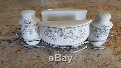56 Salt Pepper Shaker Napkin Set with Metal Stand Wedding Favor, New & Pre-Wrapped