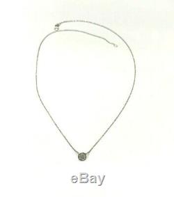 60CT Round Salt and Pepper Diamond 14K White Gold Floating Necklace Pendant
