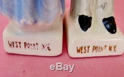 ACADEMY WEST POINT CADET & LADY KISSING & SALUTING Salt and Pepper Shakers
