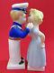 AIR FORCE ACADEMY KISSING & SALUTING CADET & LADY Salt and Pepper Shakers