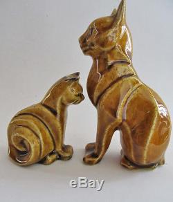 Ancient Cats Egyptian Tabby & Kit Salt& Pepper Shakers Ceramic Arts Studio