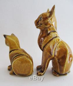 Ancient Cats Egyptian Tabby & Kit Salt& Pepper Shakers Ceramic Arts Studio