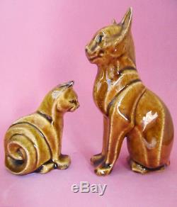 Ancient Cats Tabby And Kit Salt And Pepper Shakers Ceramic Arts Studio