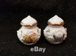 ANNA WEATHERLEY SPRING IN BUDAPEST BUTTERFLY PORCELAIN salt & pepper shakers