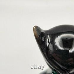 ATOMIC BLACK CATS Rhinestone Eyes 50s Salt Pepper Shakers Set Brinn's VTG MCM