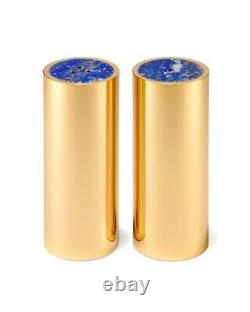 Aerin Lucas Gold and Lapis Salt and Pepper Shakers