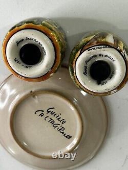 Africa Salt and Pepper Shaker Saucer Set Intu Art By Onlee Caltagirone Gulima