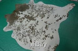 Alpen Salt & Pepper Cowhide Rug Size 6' X 6 1/2' Brown/White Cow Hide Rug M-835