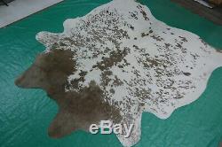 Alpen Salt & Pepper Cowhide Rug Size 6' X 6 1/2' Brown/White Cow Hide Rug M-835