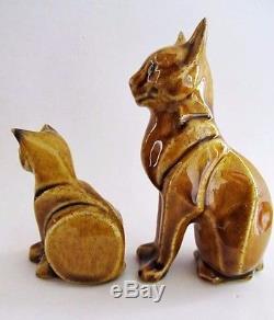 Ancient Cats Cleo & Raa Salt & Pepper Shakers Ceramic Arts Studio