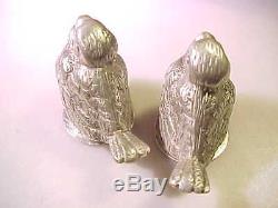 Antique 900 Silver Love Birds Salt and Pepper Shakers
