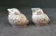 Antique Chinese Export Solid Silver Birds Salt & Pepper Pots Signed