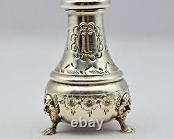 Antique Original Vintage B&M Sterling Silver 925 Hand Chased Salt Pepper Shaker