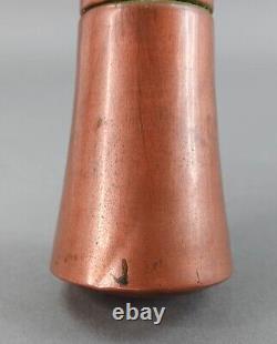 Antique Rare Italian Copper Salt Shaker And Pepper Mill Grinder 10 Tall