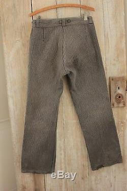 Antique Slacks French Pants salt & pepper Chore Work Wear trouser 30 inch waist