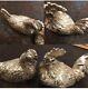Antique Solid Silver French Or German Salt & Pepper Chicken & Rooster Figure