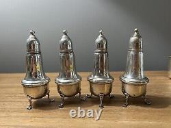 Antique Sterling Silver Footed Salt and Pepper Shaker Shaker set
