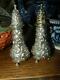 Antique Stieff Rose Repousse Salt & Pepper Shakers 12-t 4.50 Tall