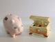 Arcadia Miniature PIGGY BANK & JEWEL BOX Salt & Pepper Shakers Mini