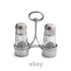 Arte Italica Tavola Tall Salt and Pepper with Caddy