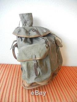 BIG Swiss Army Military Backpack 1943 CH Canvas Salt & Pepper Mountain Troop RAR