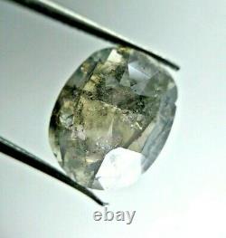 Big Salt Pepper Diam Natural Diamond Real Diamond 4.28TCW Oval Rose Cut for Gift