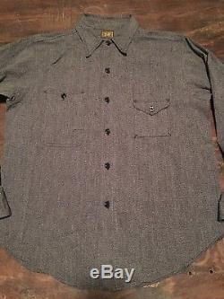 Big Yank Deluxe Reliance 1940s Style Salt And Pepper Shirt Japanese real mccoys