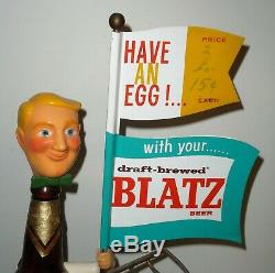 Blatz Beer Egg Roller Advertising Piece withSalt & Pepper Shakers VERY NICE
