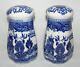 Blue Willow Muffeneer Sugar Shakers Set of 2 No Plugs Made in Japan Moriyama