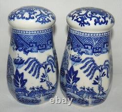 Blue Willow Muffeneer Sugar Shakers Set of 2 No Plugs Made in Japan Moriyama