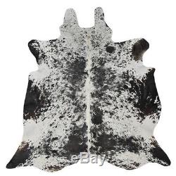 Brazilian Salt and Pepper Cowhide Rug Black and White 25 sq. Ft large Cowskin Rug