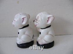 C1930 Rare Pair Of Worcester Bonzo Dogs Porcelain Salt & Pepper Shakers