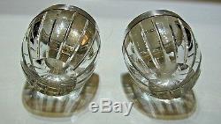 CHIC Baccarat Ercuis Sterling Silver & Glass Salt & Pepper Shakers