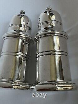 CHRISTOFLE SILVER Plated Salt & Pepper Shakers