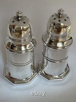 CHRISTOFLE SILVER Plated Salt & Pepper Shakers