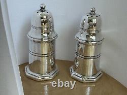 CHRISTOFLE SILVER Plated Salt & Pepper Shakers