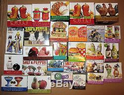 CLAY ART SALT & PEPPER SHAKER COLLECTION 27 DIFFERENT NEW IN BOX