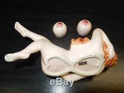 Ceramic Naked Lady Boob Salt and Pepper S&P Shaker Vintage Japan