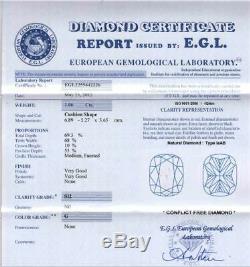 Certified Cushion Cut Natural Loose Diamond 1.06 CTW G SI2 Salt & Pepper