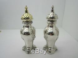Chantilly by Gorham Sterling Silver Salt & Pepper Shakers 2pc No Mono Gold Wash