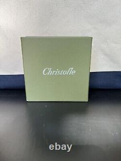 Christofle Malmaison Sterling Silver Salt & Pepper Set with Tray NEW Sealed Box